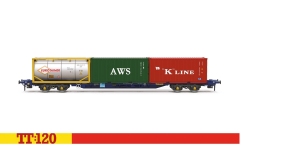 Hornby TT6030 - TT - Containertragwagen AWS, KFA, Ep. IV
